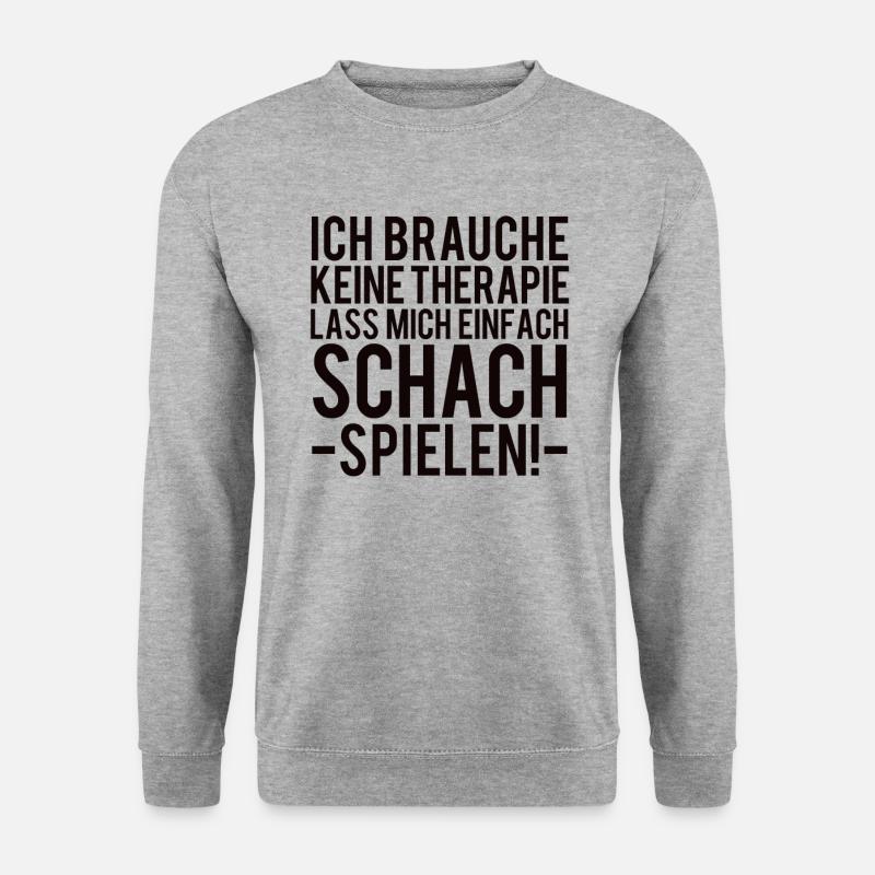 Schach - Unisex Pullover - Weißgrau meliert