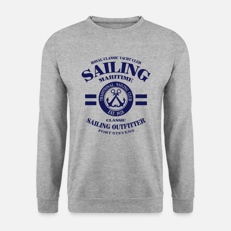 Maritime Sailing - Unisex Pullover - Weißgrau meliert