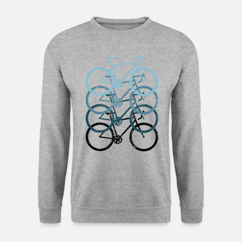 Rennrad - Unisex Pullover - Weißgrau meliert