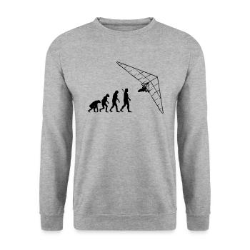 Drachenfliegen - Unisex Pullover - Weißgrau meliert - Vorne - Alina (178cm) & Michal (187cm)