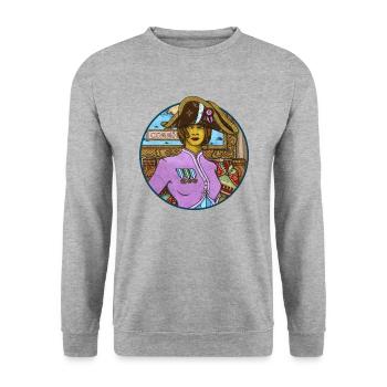 BARONESS POPOTANA - Unisex Sweatshirt - salt & pepper - Front - Alina (178cm) & Michal (187cm)