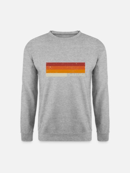 Dein Name - cooles Vintage Retro design - Unisex Pullover - Weißgrau meliert
