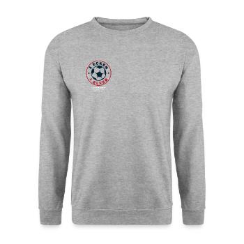 3 ecken 1 elfer - Unisex Pullover - Weißgrau meliert - Vorne - Alina (178cm) & Michal (187cm)