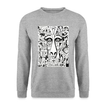 Inspirations graffiti :Camel - Sweat-shirt Unisexe - gris chiné - Devant - Alina (178cm) & Michal (187cm)