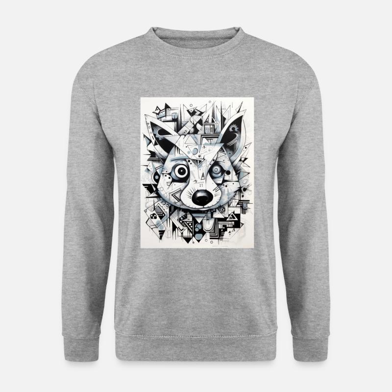 wombat graffiti - Unisex Pullover - Weißgrau meliert