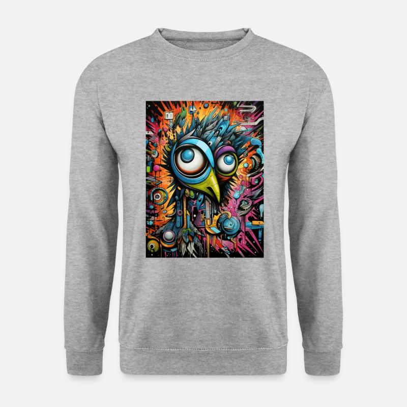Peacock Graffiti - Unisex Sweatshirt - salt & pepper