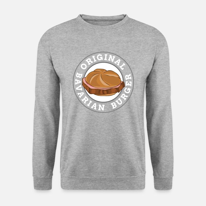 Leberkäse Semmel Leberkässemmel - Unisex Pullover - Weißgrau meliert