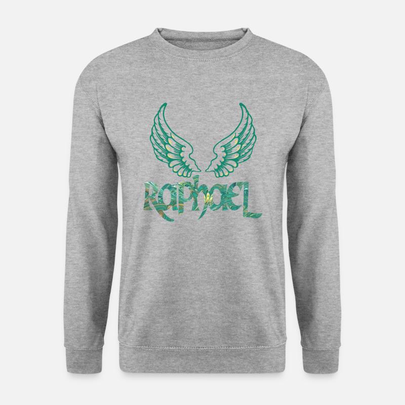 erzengel raphael e 71 - Unisex Pullover - Weißgrau meliert