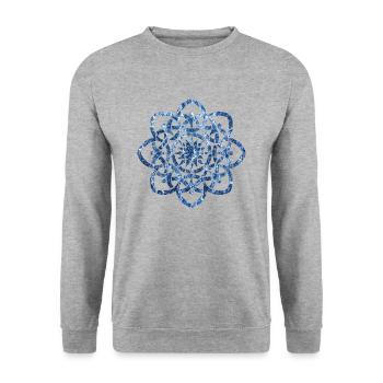 noeud celtique 19 e 206 - Sweat-shirt Unisexe - gris chiné - Devant - Alina (178cm) & Michal (187cm)