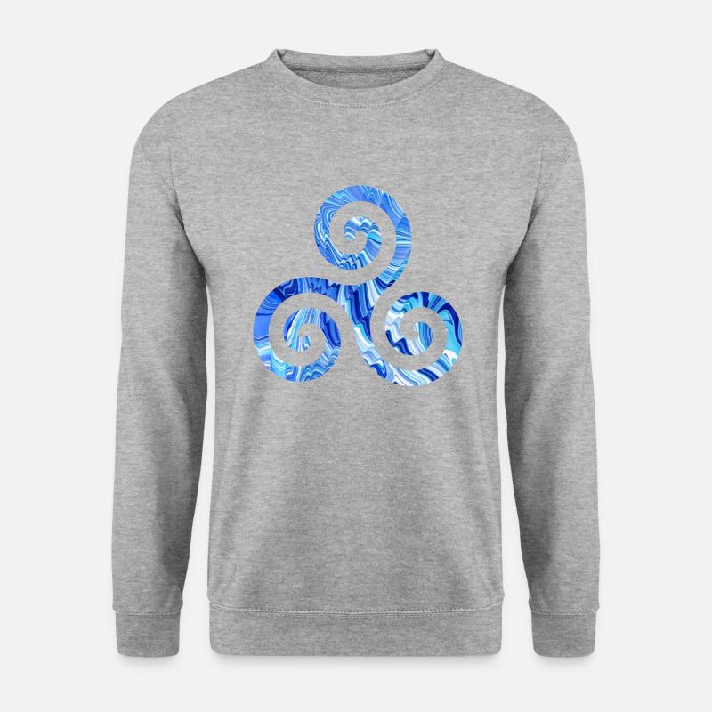 keltisches symbol 1 e 80 - Unisex Pullover - Weißgrau meliert