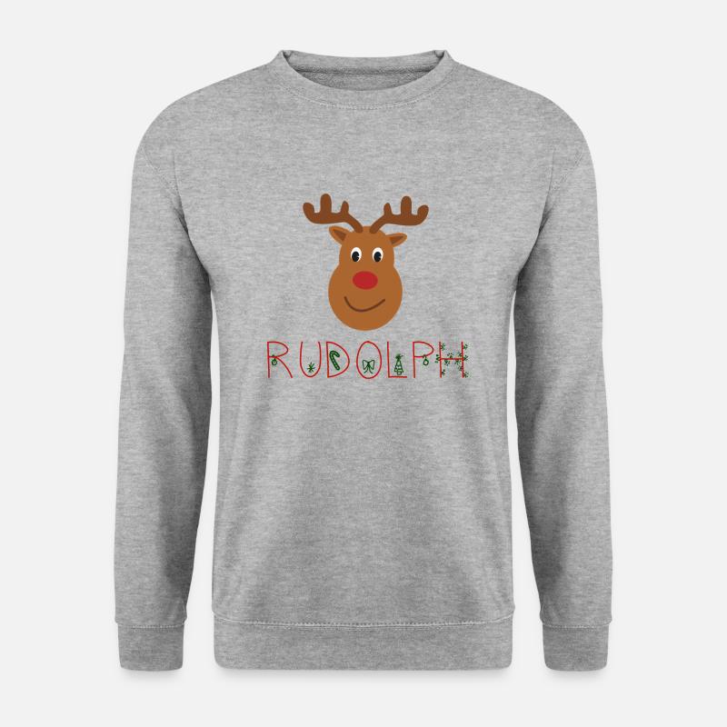 Rudolph Red Nose - Unisex Pullover - Weißgrau meliert