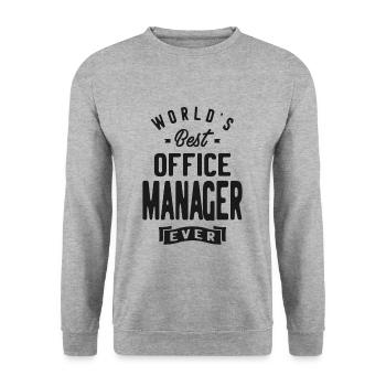 Office Manager - Unisex Sweatshirt - salt & pepper - Front - Alina (178cm) & Michal (187cm)