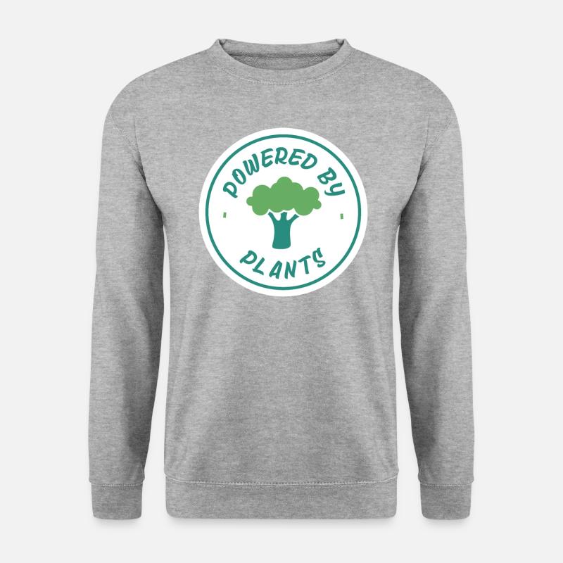 Lustiger veganer Spruch - Unisex Pullover - Weißgrau meliert