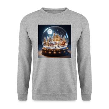 Christmas Christmas Tree Midnight Mass Santa Claus Gifts - Unisex Sweatshirt - salt & pepper - Front - Alina (178cm) & Michal (187cm)