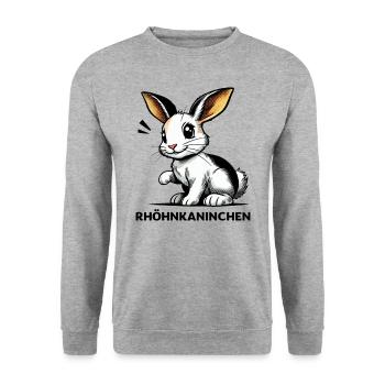 Rhön rabbit - Unisex Sweatshirt - salt & pepper - Front - Alina (178cm) & Michal (187cm)