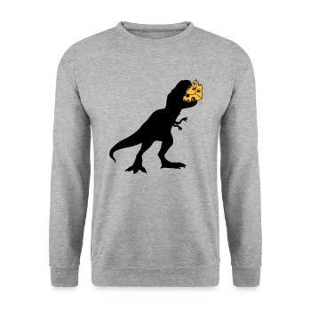 t rex monster dinosaur dinosaur dino meat - Unisex Sweatshirt - salt & pepper - Front - Alina (178cm) & Michal (187cm)