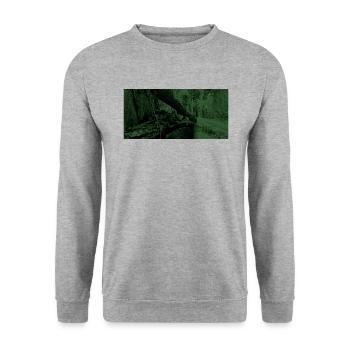 Taste of a green forest - Unisex Pullover - Weißgrau meliert - Vorne - Alina (178cm) & Michal (187cm)