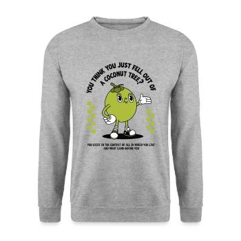 Kamala Harris Coconut Tree - Unisex Sweatshirt - salt & pepper - Front - Alina (178cm) & Michal (187cm)