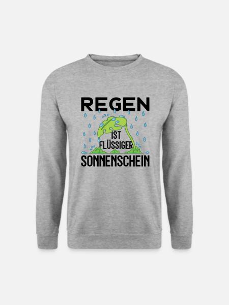 REGEN IST FLÜSSIGER SONNENSCHEIN - Unisex Pullover - Weißgrau meliert