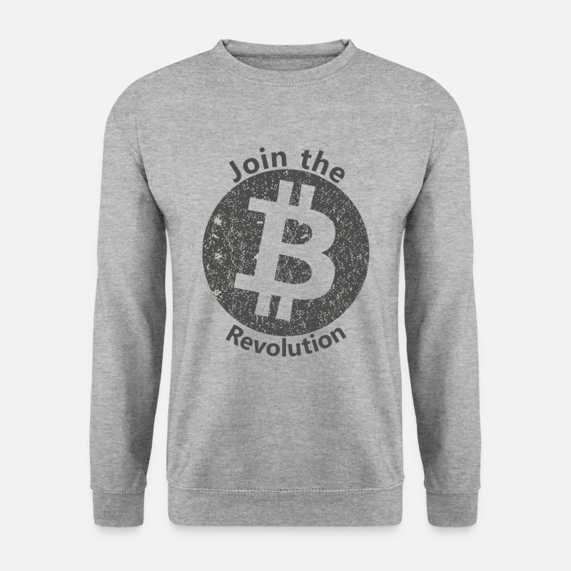 Die Bitcoin Revolte - Unisex Pullover - Weißgrau meliert