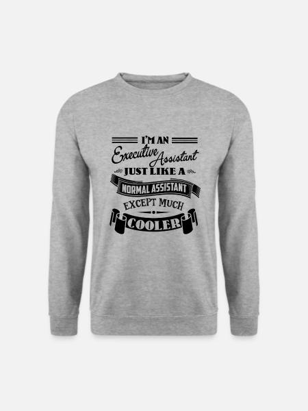 Ich bin ein Executive Assistant Shirts - Unisex Pullover - Weißgrau meliert