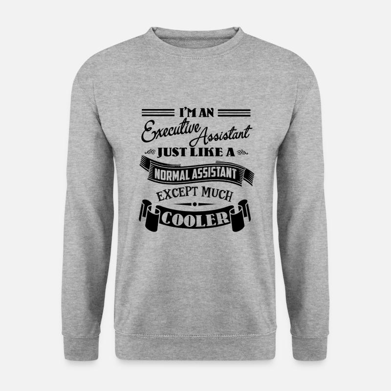Ich bin ein Executive Assistant Shirts - Unisex Pullover - Weißgrau meliert
