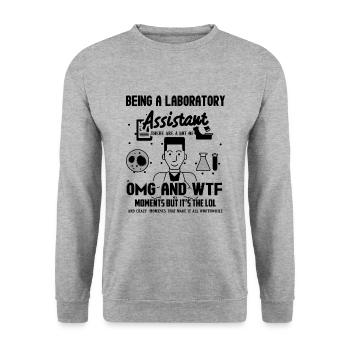 Être un assistant de laboratoire Chemises - Sweat-shirt Unisexe - gris chiné - Devant - Alina (178cm) & Michal (187cm)