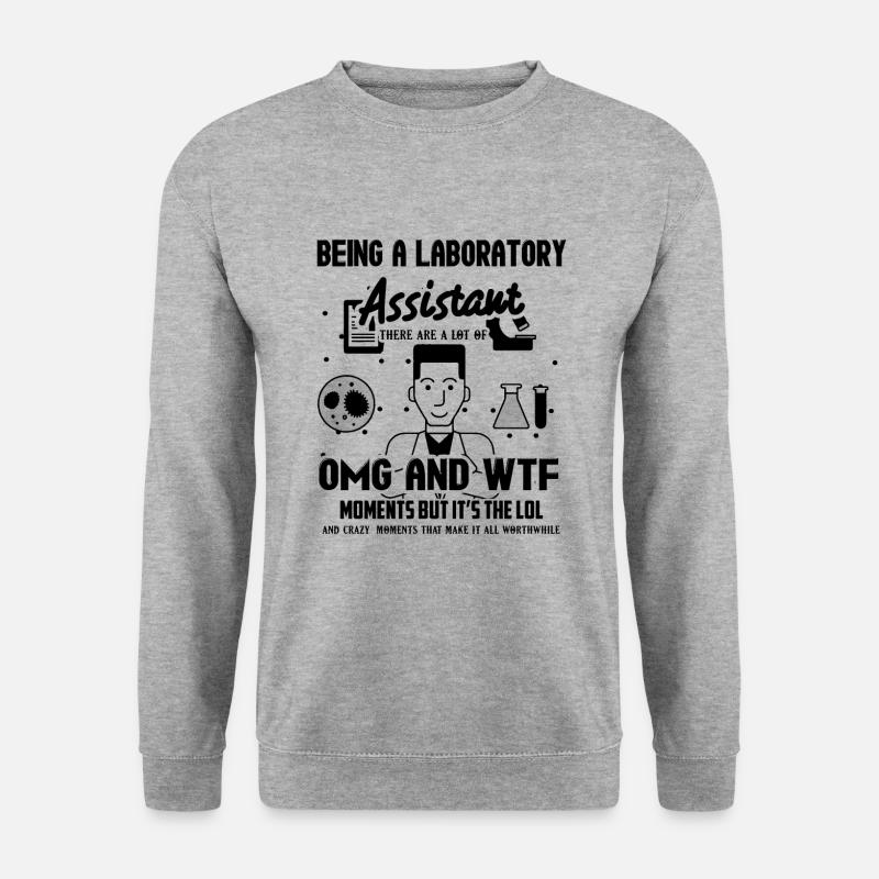 Als Laborassistent Hemden - Unisex Pullover - Weißgrau meliert