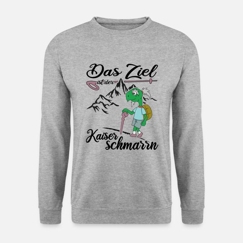 Bergwandern "Kaiserschmarrn" servus alpin Almhütte - Unisex Pullover - Weißgrau meliert