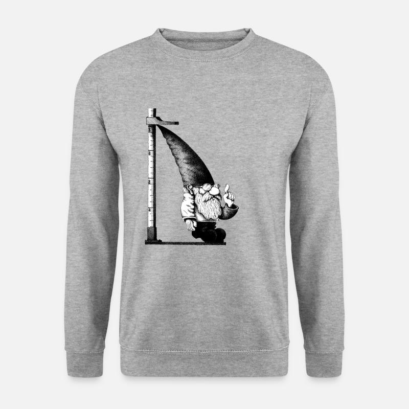 Messlatten-Zwerg - Unisex Pullover - Weißgrau meliert