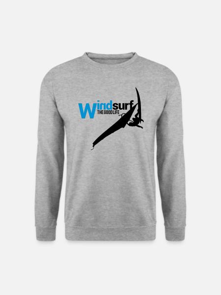 Windsurfen - Unisex Pullover - Weißgrau meliert