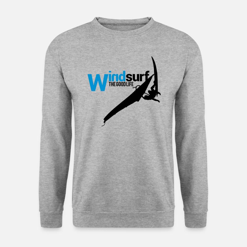 Windsurfen - Unisex Pullover - Weißgrau meliert