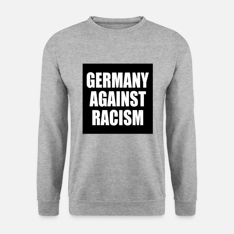 Germany against racism - Unisex Pullover - Weißgrau meliert