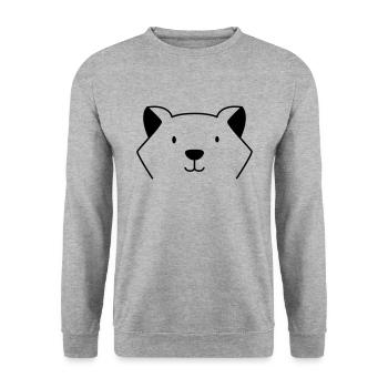 chien - Sweat-shirt Unisexe - gris chiné - Devant - Alina (178cm) & Michal (187cm)