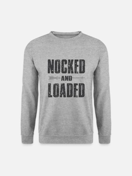 Lustiger Bogensport Spruch Bogenschießen - Unisex Pullover - Weißgrau meliert