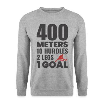 Hurdles Hurdling Hurdler Running Runner Athletes - Unisex Sweatshirt - salt & pepper - Front - Alina (178cm) & Michal (187cm)