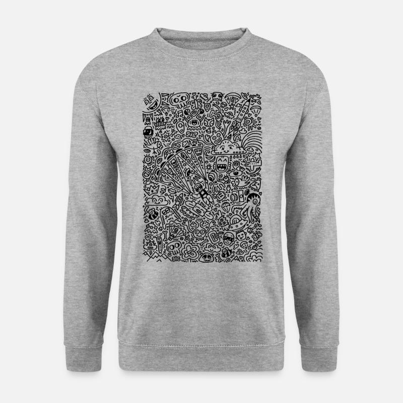 Doodle Paragliders black - Unisex Sweatshirt - salt & pepper