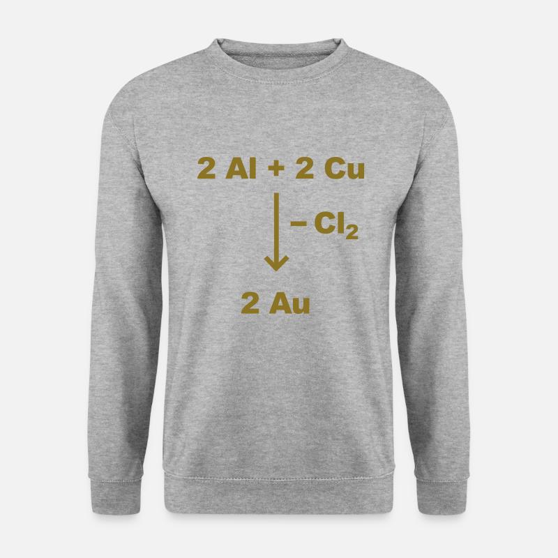 allchemie gold - Unisex Pullover - Weißgrau meliert