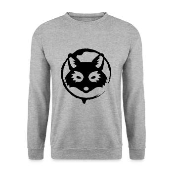 Fuchs - Fox - Naturschutz - Waldtier - Unisex Pullover - Weißgrau meliert - Vorne - Alina (178cm) & Michal (187cm)