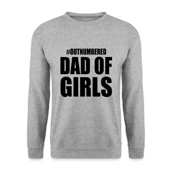 Dad of girls - Sweat-shirt Unisexe - gris chiné - Devant - Alina (178cm) & Michal (187cm)