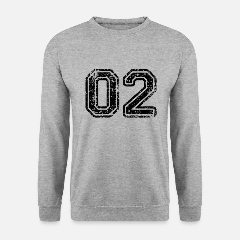02 - Unisex Pullover - Weißgrau meliert
