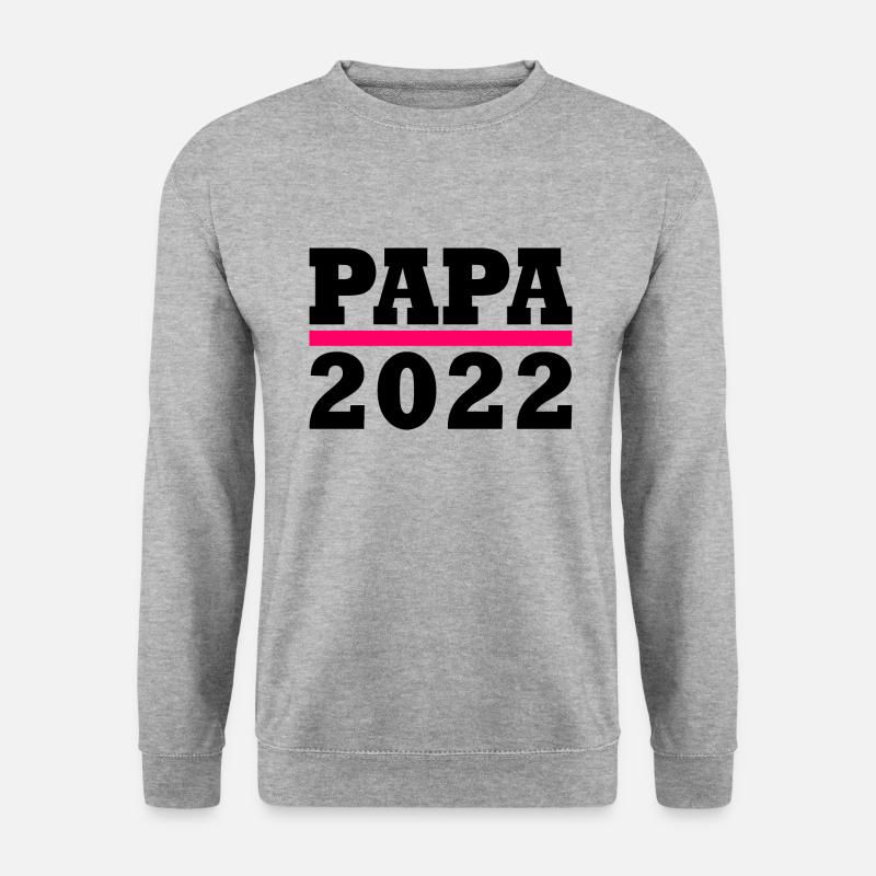 Papa 2022 - Unisex Pullover - Weißgrau meliert