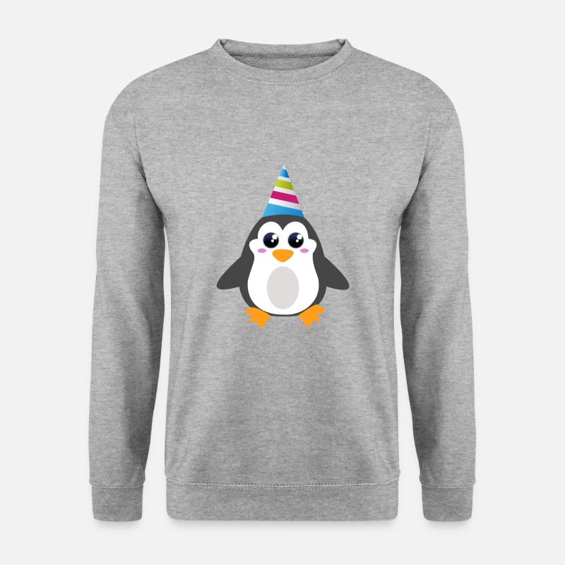 Pinguin - Unisex Pullover - Weißgrau meliert