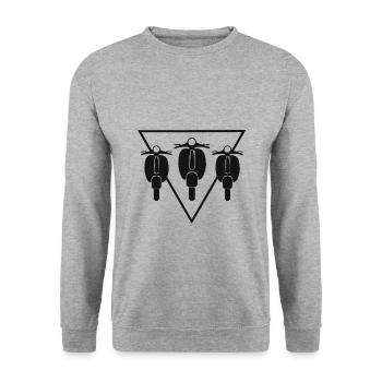 Scooter Scooter Moped Schwalbe Italy Gift - Unisex Sweatshirt - salt & pepper - Front - Alina (178cm) & Michal (187cm)