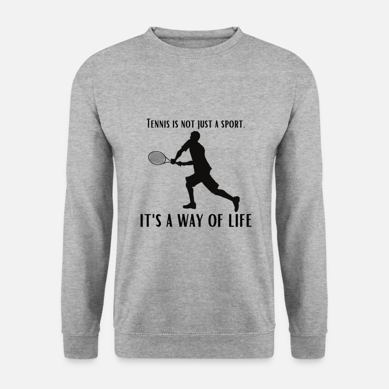 Tennis is not just a sport - Unisex Pullover - Weißgrau meliert
