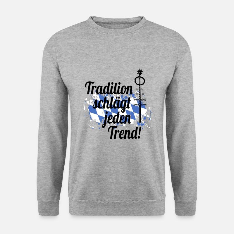 Maibaum - Unisex Pullover - Weißgrau meliert