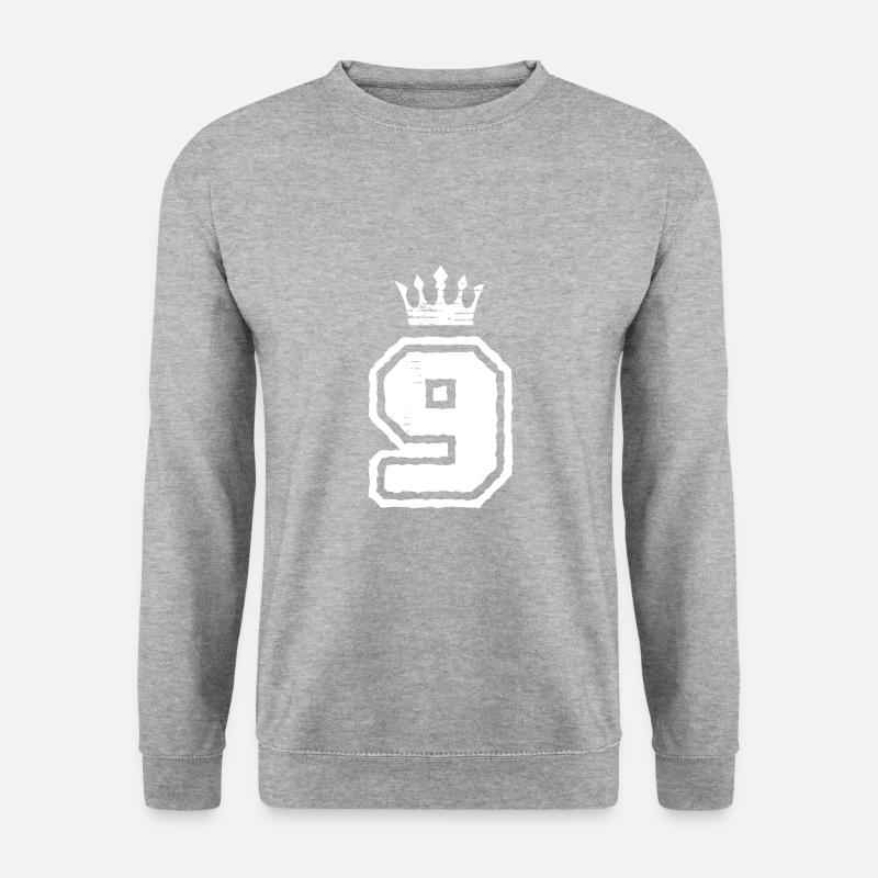 9 krone nummer - Unisex Pullover - Weißgrau meliert