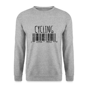 Cyclisme Code-barres Cyclismes Cyclistes Cyclistes - Sweat-shirt Unisexe - gris chiné - Devant - Alina (178cm) & Michal (187cm)
