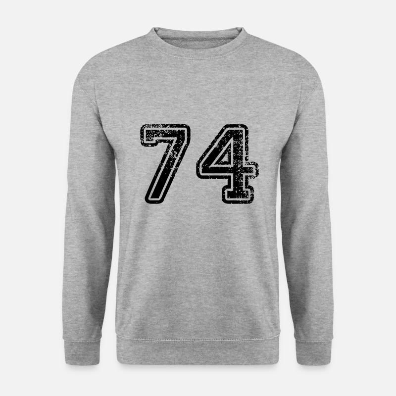 74 - Unisex Pullover - Weißgrau meliert