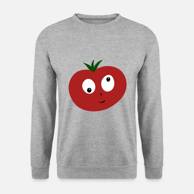 Verrückte Tomate - Unisex Pullover - Weißgrau meliert